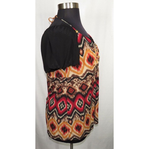 Vintage L.A. Blues Women's Southwestern Print Layered Look Blouse Plus 18-20 - Picture 7 of 11